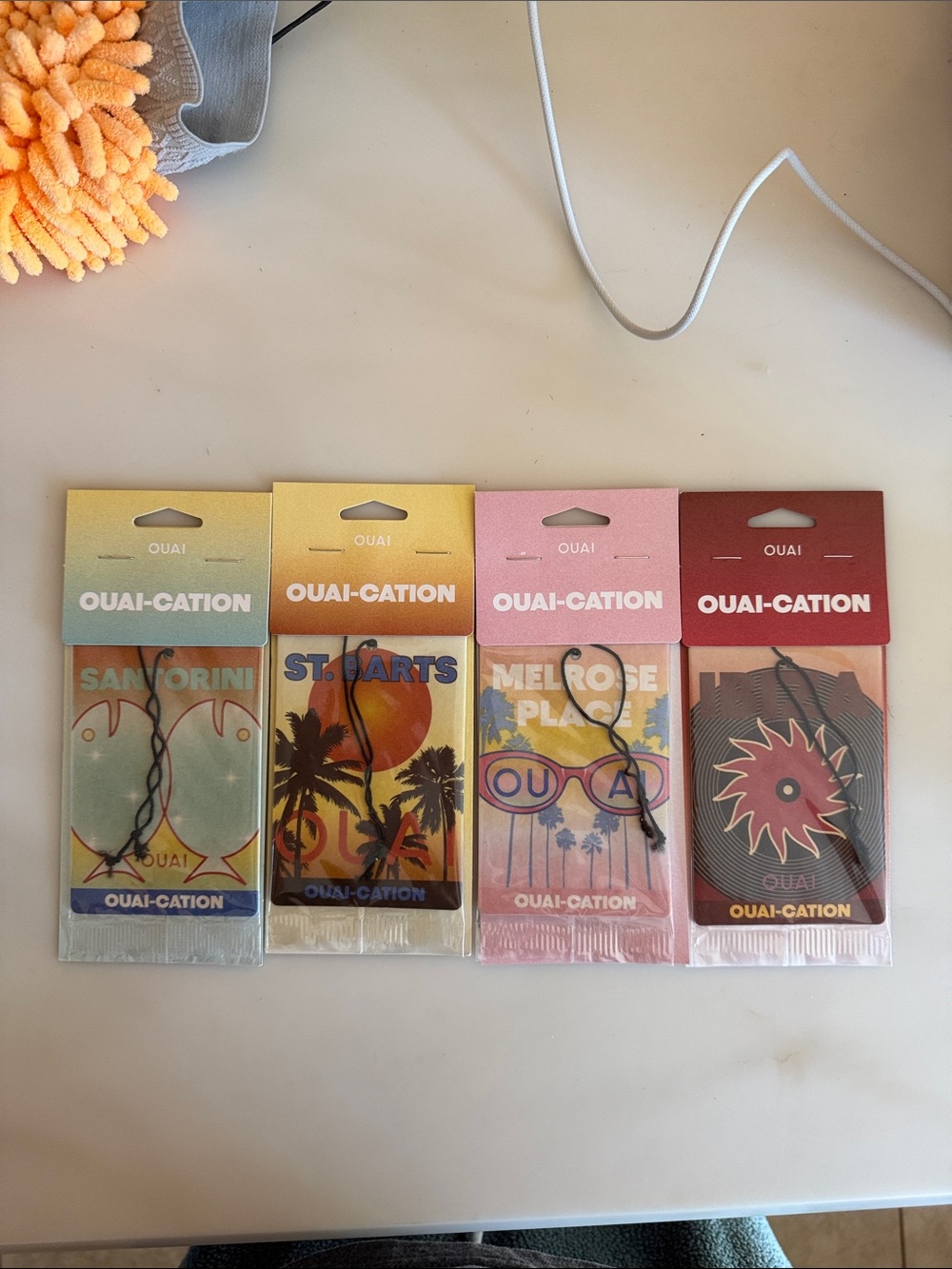 OUAI-CATION Car Air Freshener - Pink, Yellow, Blue, Red Options